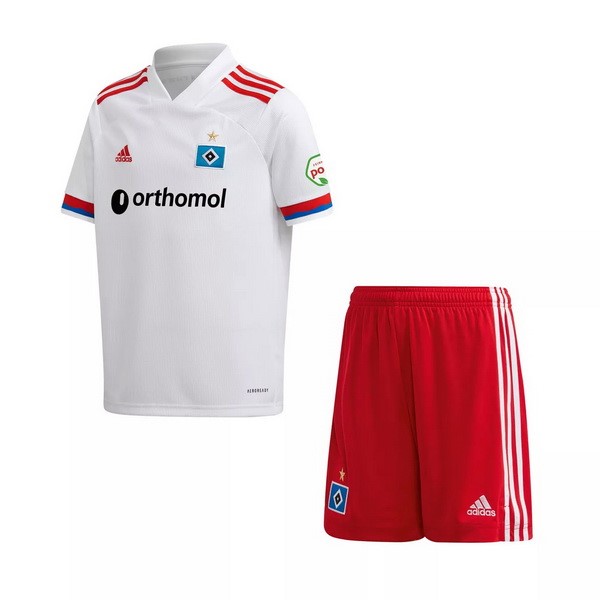 Camiseta Hamburgo S.V 1ª Kit Niños 2020 2021 Blanco